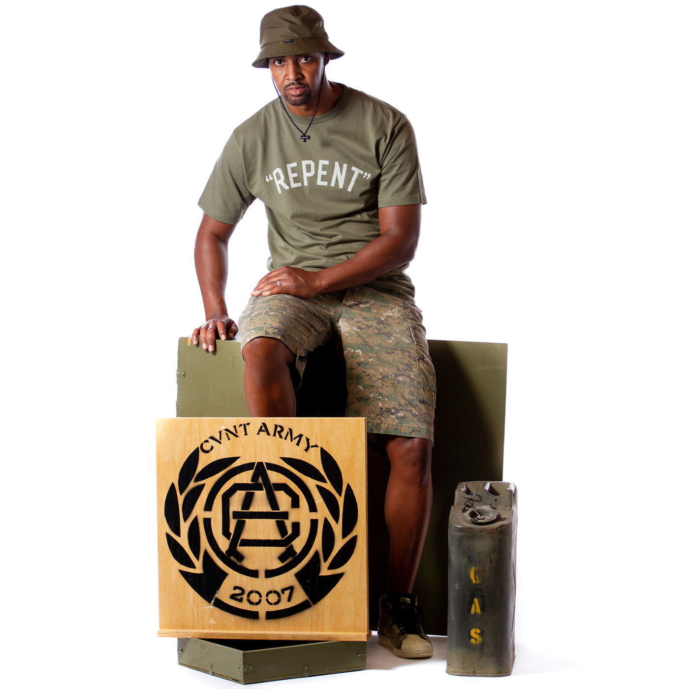 "REPENT" Tee (Military Green)