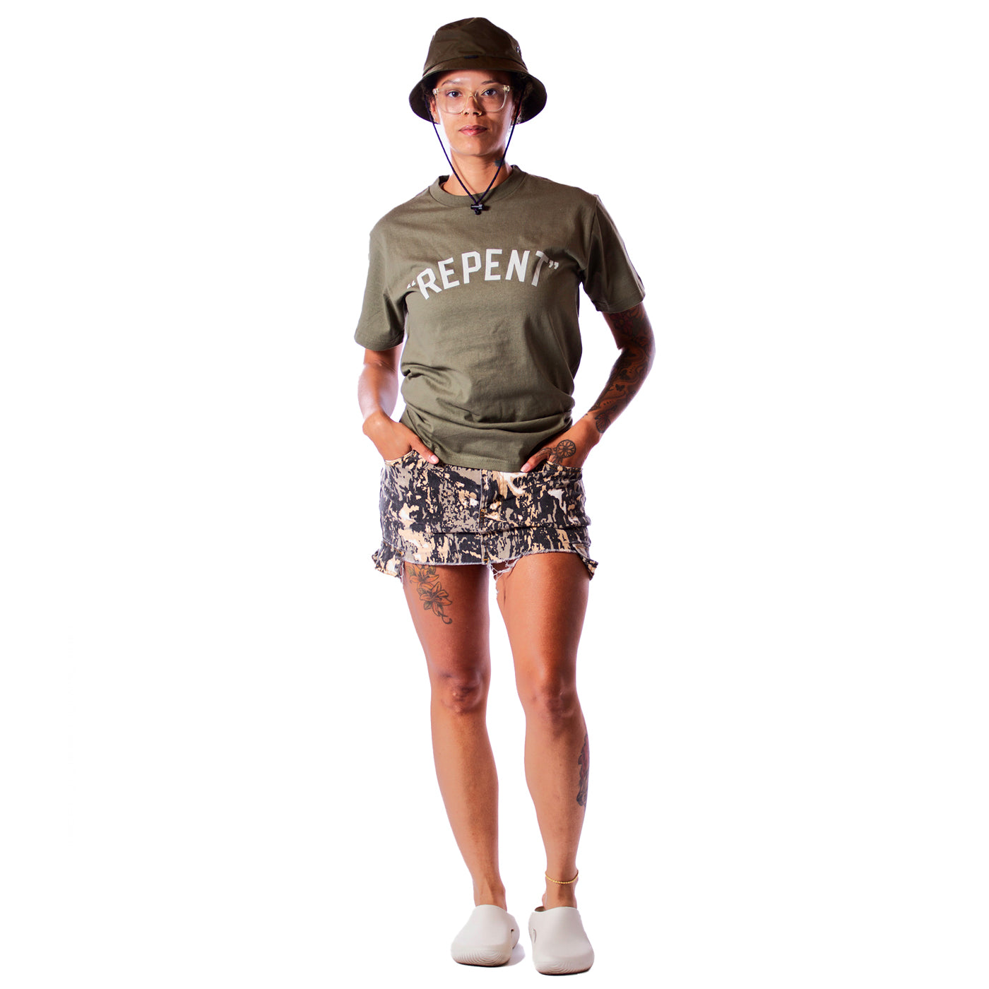 "REPENT" Tee (Military Green)