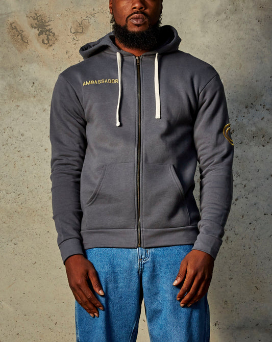 CA Zip-Up Ambassador Hoodie - Gray